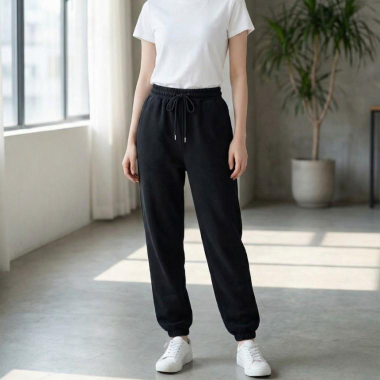 아인리 아인리 기모 튜닉 배기 트레이닝팬츠 겨울 기모 바지