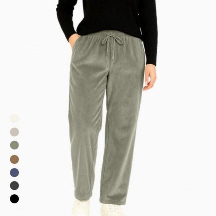 WAR 여성 골덴바지 와이드핏 기모 밴딩 바지 팬츠 골덴바지 기모 밴딩 여성 와이드 여자 운동복바지