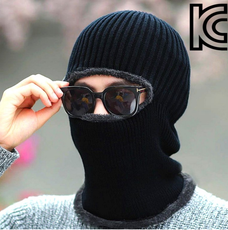 [인사이드몰] 니트 바라클라바 남성 여성 모자 넥워머 일체형 스키 보드 융털 기모 방한 털모자 목토시 자