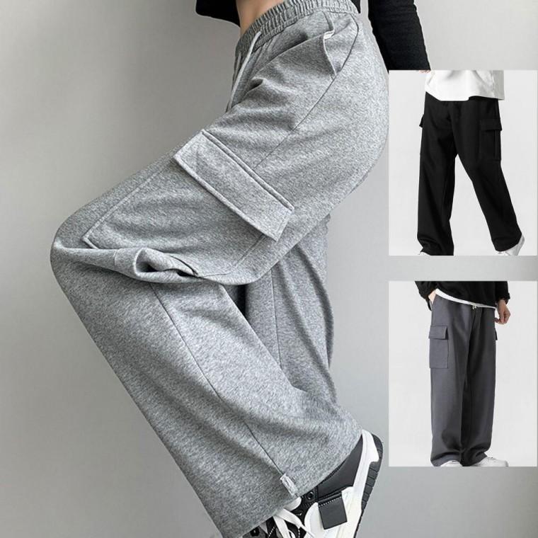 카고형 기모 트레이닝 팬츠 남여공용 트레이닝바지