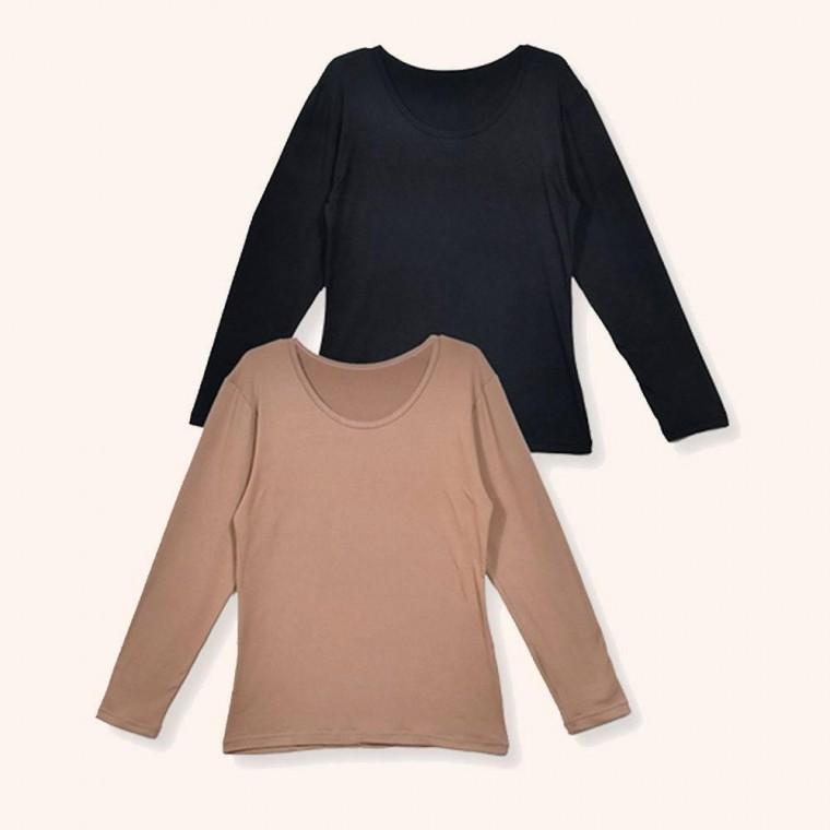 상의 여성 내의 겨울 기모 긴팔내복