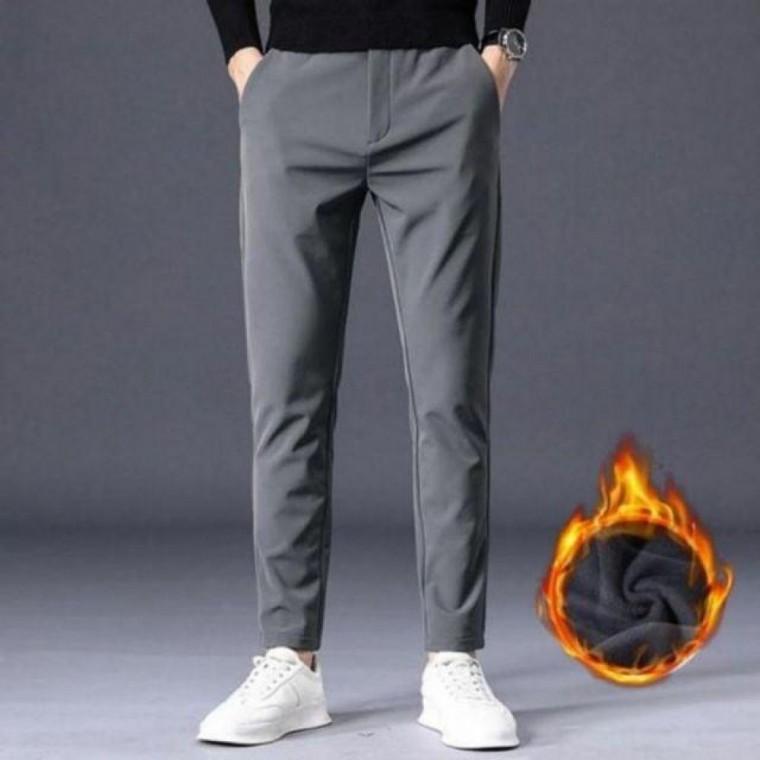 남성 겨울 기모 스판 팬츠 정장 캐주얼 아웃도어 슬랙스 기모 캐주얼 등산 바지 정장 출근 국민