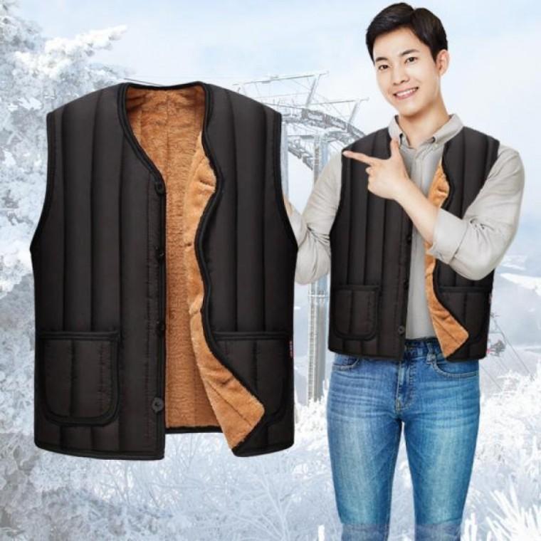 남녀공용 브이넥 기모 조끼 누빔 베스트 겨울 작업