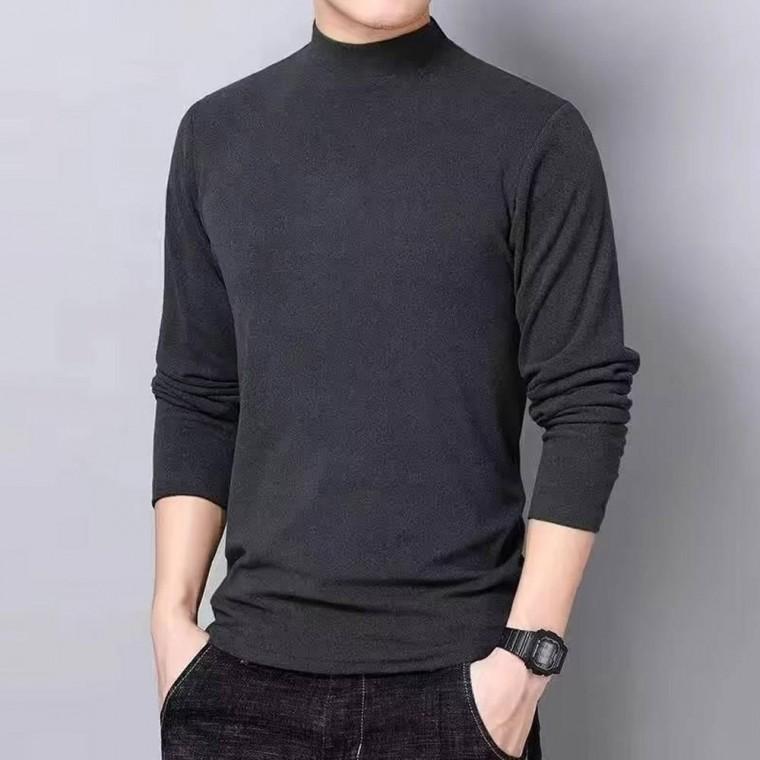 목티 레이어드 반목 간절기 남성하프기모폴라 이너