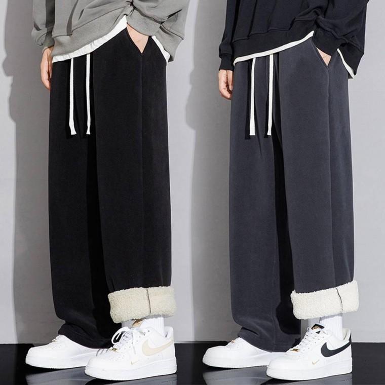 남자바지 와이트팬츠 트레이닝 앙면융기모츄리닝팬츠