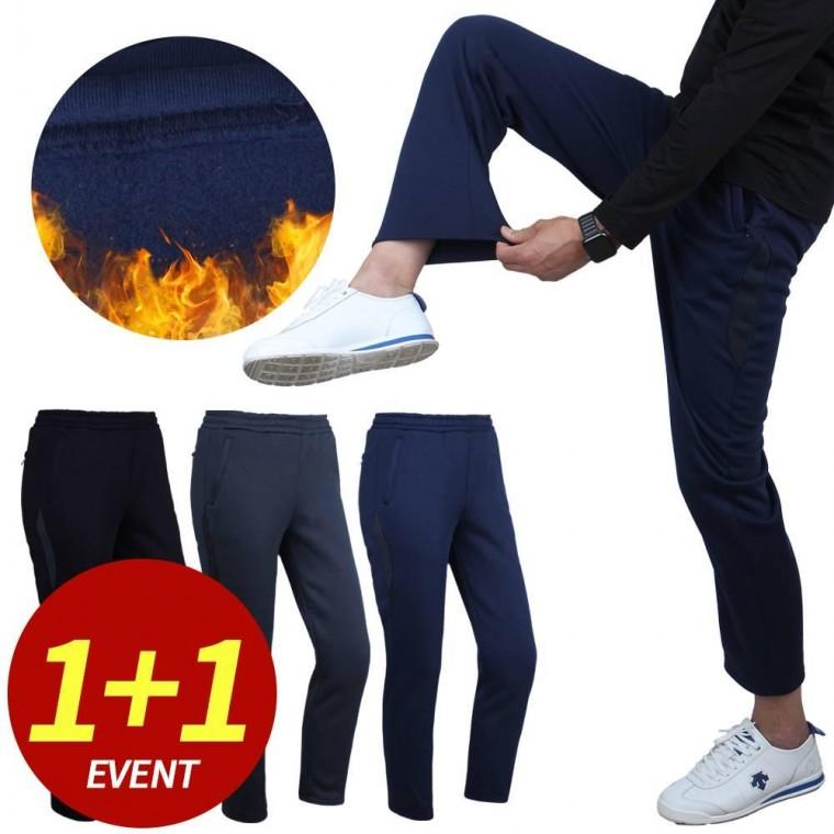 밴딩 원) 플러스 팬츠 기모 포근한 (원 라인배색