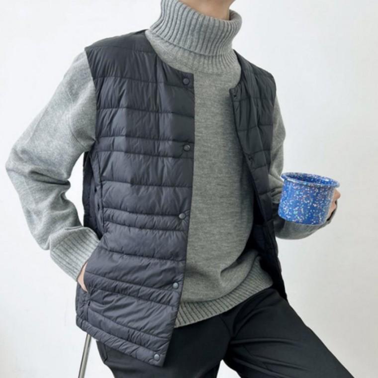 경량조끼 가벼운 세미기모 여자 포켓 패딩조끼 패딩 다운패딩 간절기 사무실 겨울