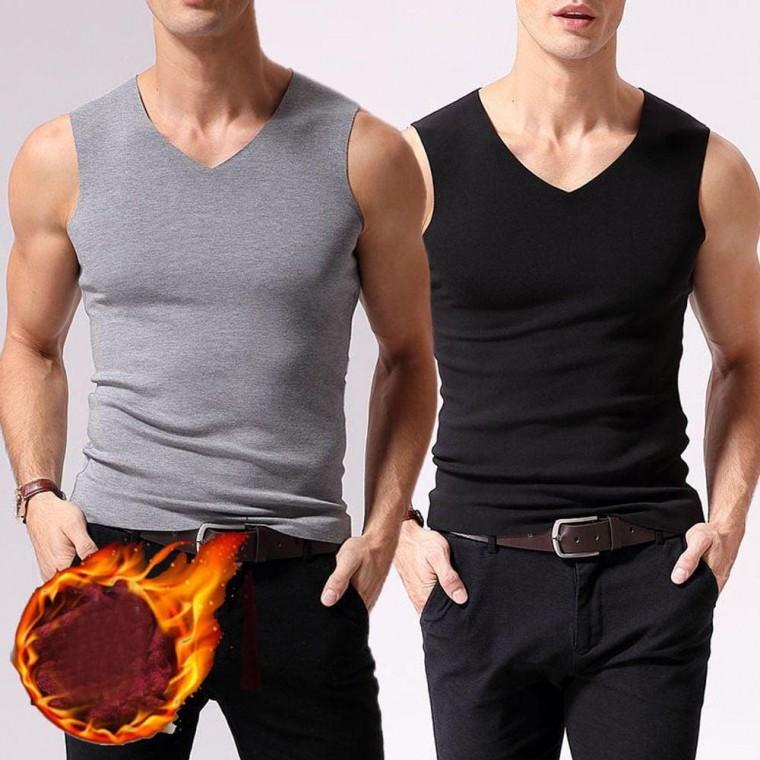 남성용 3색 부드러운 재질 따뜻한 보온 피치기모 나시