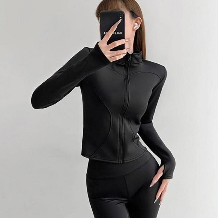 여성 운동 헬스 트레이닝 하이넥 디자인 기모 안감 슬림 트레이닝 집업 상 추리닝 바지 츄리닝