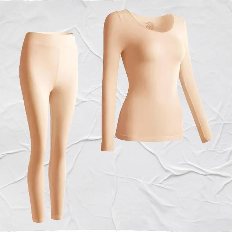 기모 따뜻한 겨울 홈웨어 상하의 내의 세트 내복 여성 복 따뜻한내의