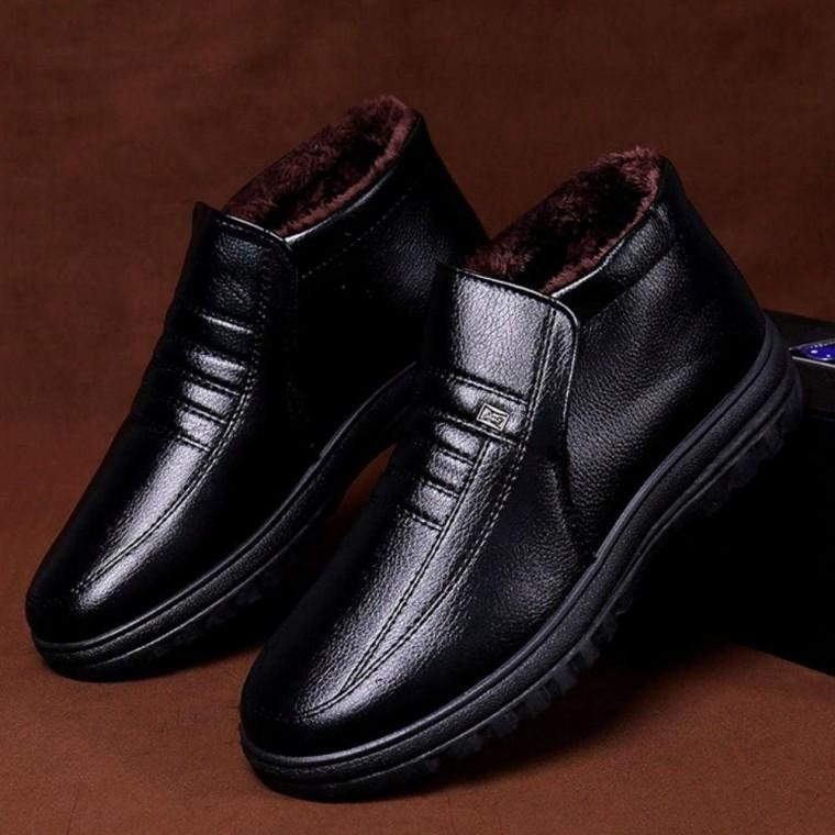 남성 털로퍼 방한로퍼 겨울 털구두 중년남성 기모신발