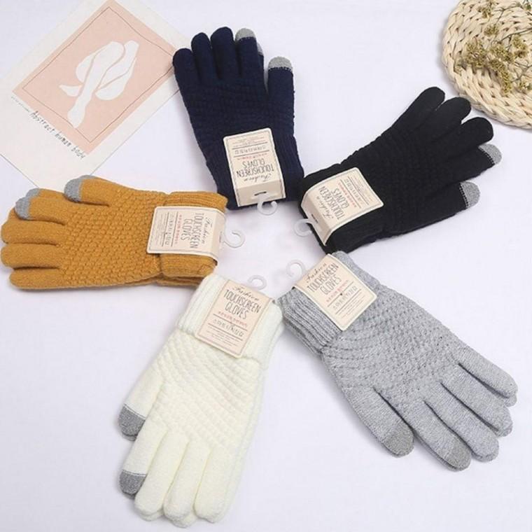 남녀 스마트 터치 방한 니트장갑 손가락 기모 장갑 장갑 방한 여성 여자