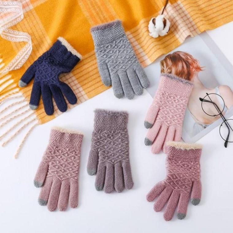 겨울 여성 털 스마트 터치 장갑 보온 방한 기모 고급 여성 용품 겨울장갑 니트장갑 손가락장갑 방한