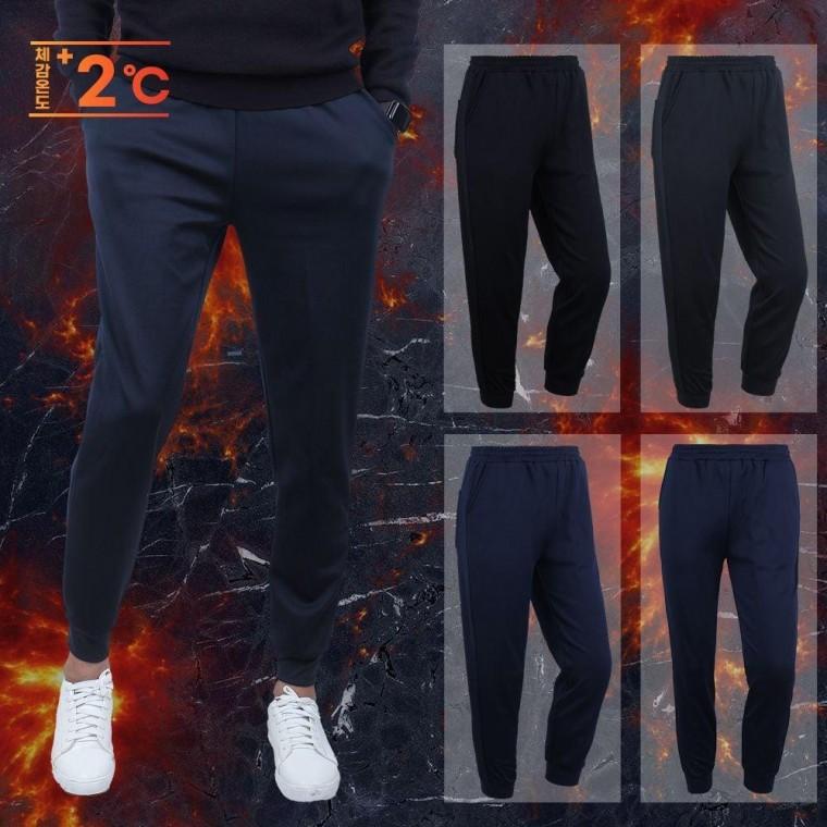 데일리 기모 조거 팬츠 히든 스트레치 보온 바지