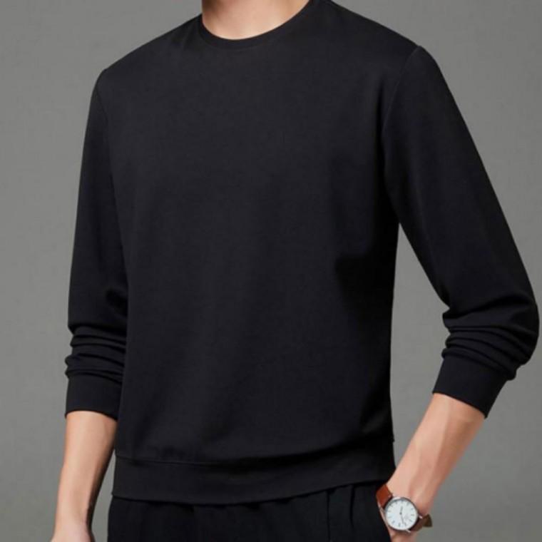 겨울 의류 남자기본티셔츠 허리밴딩 퍼 기모 맨투맨 세트