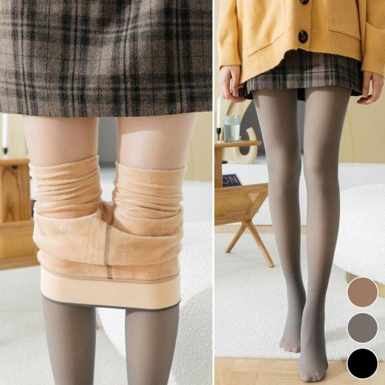 여성 기모 착시 유발 스타킹 보온 방한 겨울 레깅스