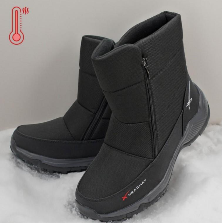 남성 겨울 사이드 지퍼 털 신발 방한화 기모 부츠