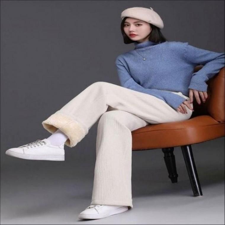 기모바지 밴딩팬츠 융털안감 2색 코듀로이 여성 겨울