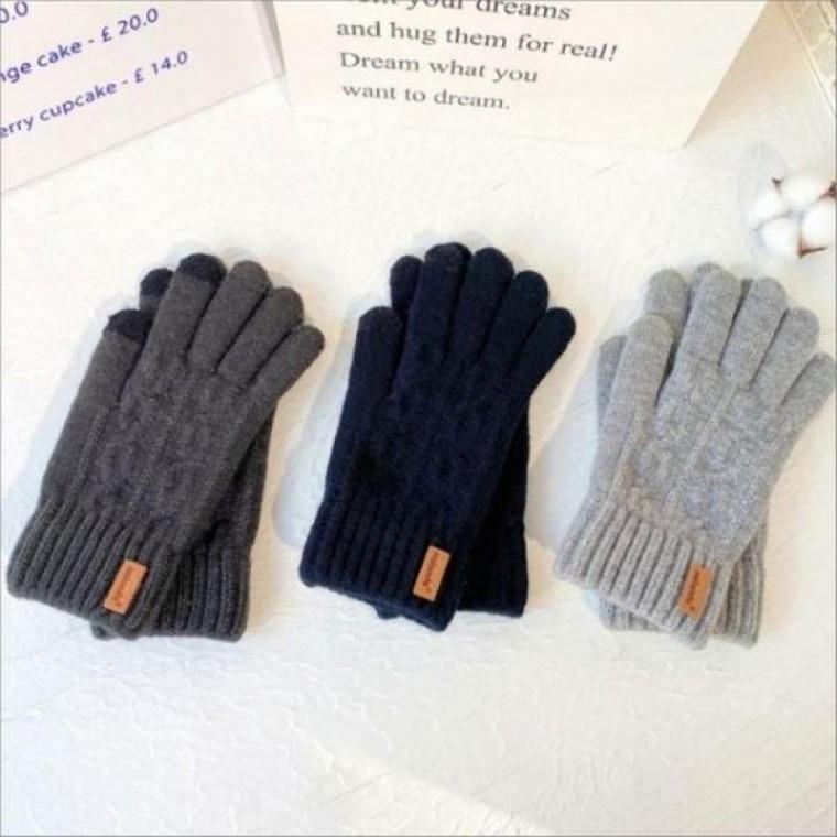 장갑 여성 스마트 겨울 방한 기모안감 니트장갑 터치