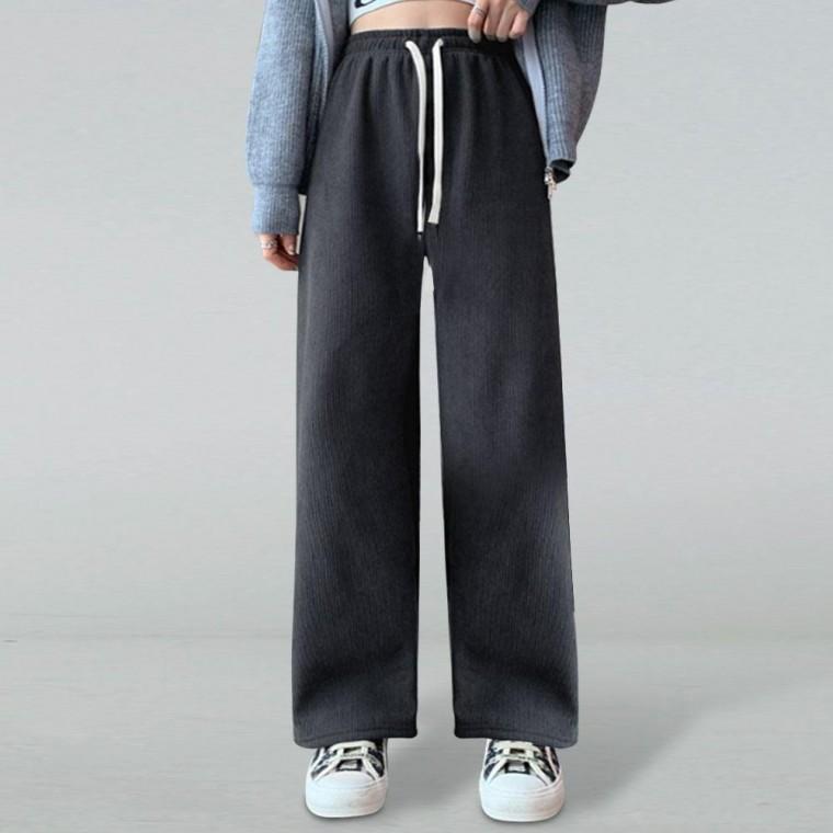 골덴 기모바지 밴딩 코듀로이 여성 와이드팬츠 2컬러