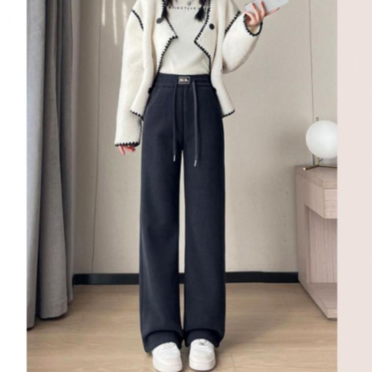 융털 바지 방한 골덴 밴딩 기모 일자 겨울 여성