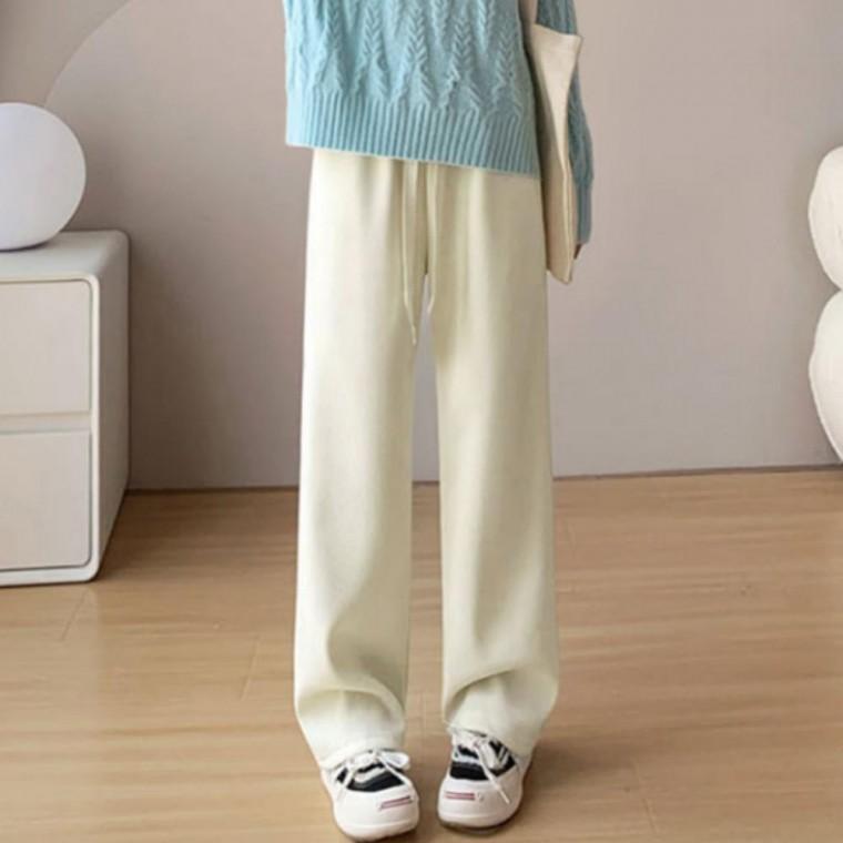 여성 코듀로이 팬츠 골덴 밴딩 기모 일자 바지