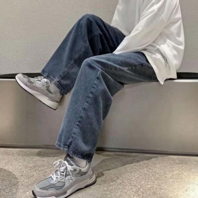 남성 겨울 캐주얼 기모 와이드 방한 청 바지 데님 팬츠 여성청바지 팬츠 여름청바지 빅사이즈청바지 와이드