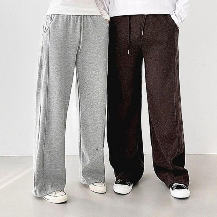 홈웨어 남녀공용 츄리닝 와이드 데일리 팬츠 캐주얼츄리닝 와이드트레이닝 편한바지 기모바지 여자트레이닝