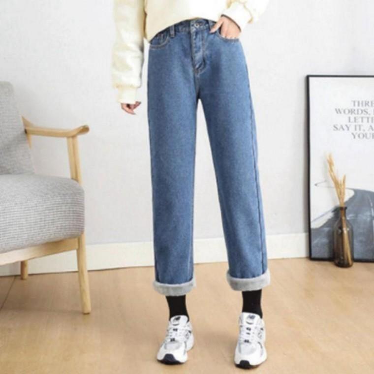 여자 겨울 융 기모 청바지 일자 뒷밴딩 9부 데님 팬츠 여아바지 청바지 데님팬츠 유아 여자 아동 남아