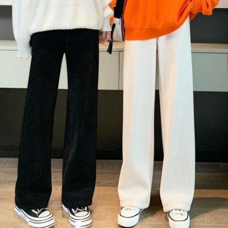 골덴 골지 기모 벨벳 와이드 겨울 밴딩팬츠 코듀로이 벨벳팬츠 골지팬츠 여성바지 밴딩팬츠 와이드팬츠