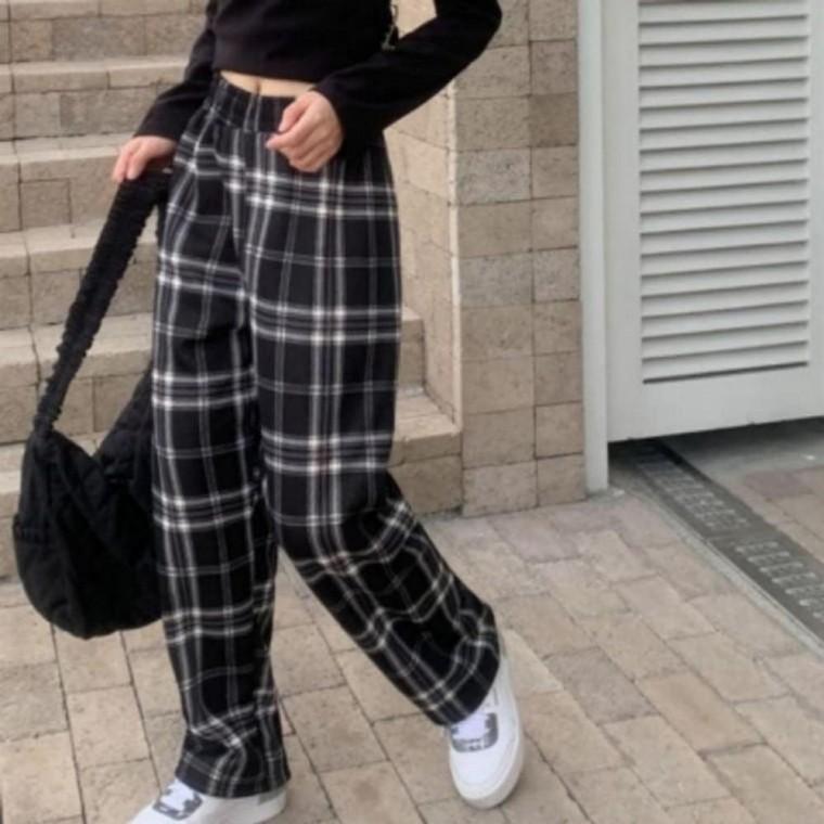 여성 겨울 방한 보온 팬츠 털바지 체크 기모 바지 청 와이드 팬츠 데님 조거 여성 남자 카고 트레이닝