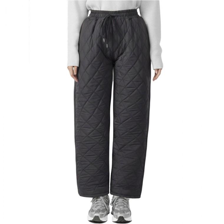 여자 겨울 기모 보온 일자 패딩 팬츠