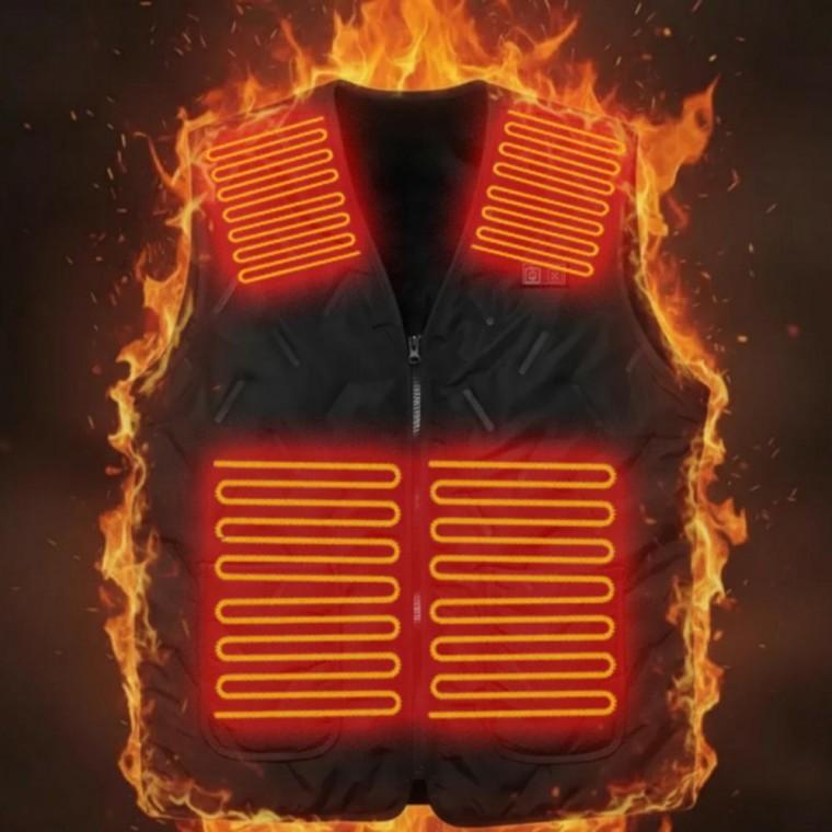 겨울 방한 열선 열조끼 작업복 기모 안감 발열 조끼