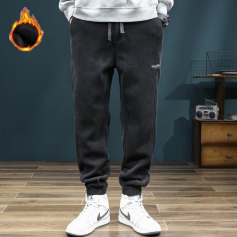 남성 겨울 밴딩 트레이닝 바지 코듀로이 기모 조거 팬츠