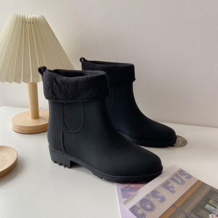 부츠 장화 레인부츠 방수 겨울 기모 단목 방한화 여자