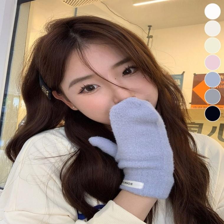 장갑 글로브 벙어리 포근한 방한 기모 여자 귀여운