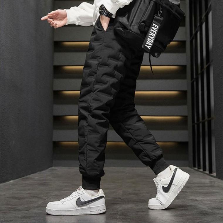 겨울 방한 9부 기모 패딩바지 조거팬츠 밴딩 남자