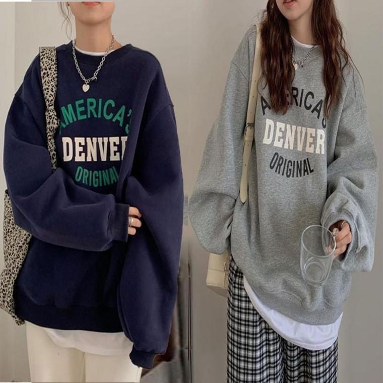 레터링 여자 티셔츠 안감 포근 오버핏 맨투맨 기모