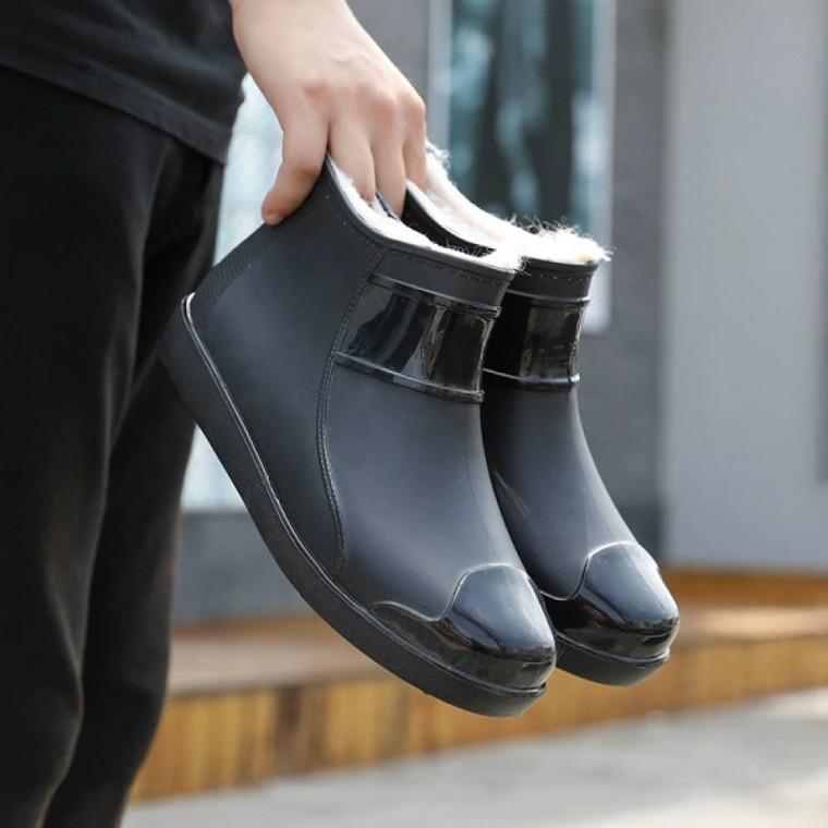HL] 부츠 기모 남녀공용 유광 포인트 방한 롱부츠