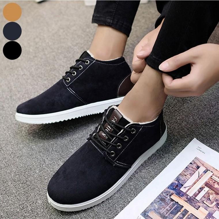 털신발 겨울 단화 남자 따뜻한 안감 기모 스니커즈