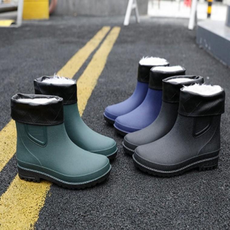 겨울 안감 작업화 장화 숏 부츠 기모 레인부츠 따뜻한