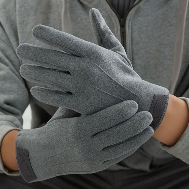 터치 기모 겨울 남자용 스웨이드 방한 장갑 소프트