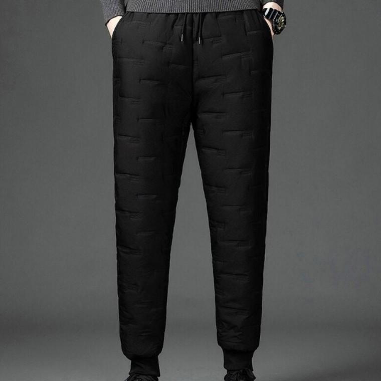 EA 겨울 기모 조거팬츠 남성 블랙 따뜻한바지