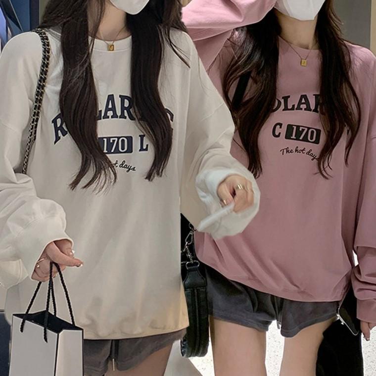 여성 기모 여자 맨투맨 티셔츠 레터링 가을 봄 맨투맨티 여자맨투