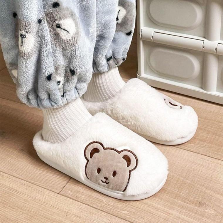 기모 겨울 여성 남성 털 슬리퍼 실내화 거실화 털신