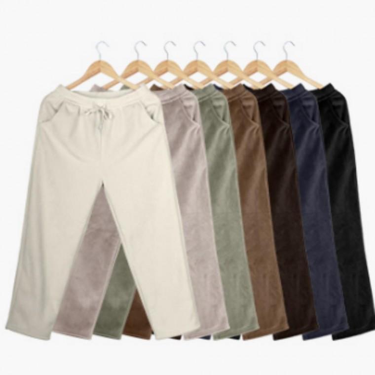 1+1 남녀공용 겨울 기모 일자 포켓 골덴 팬츠 바지