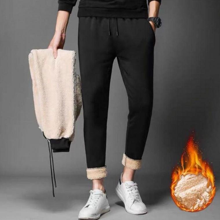 EA 남성 겨울 방한 기모 양털 조거팬츠 따뜻한 바지