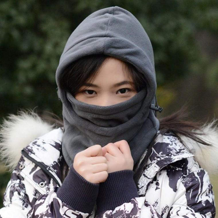 EA 남성 후드형 기모 넥워머 겨울 방한용품 아웃도어