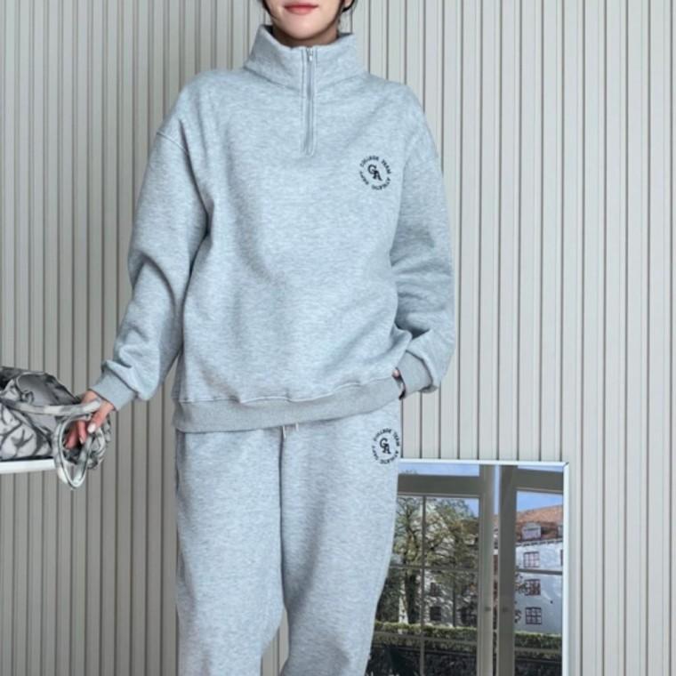 조거 반집업 하프넥 반목 오버핏 세트 츄리닝 남녀공용 기모