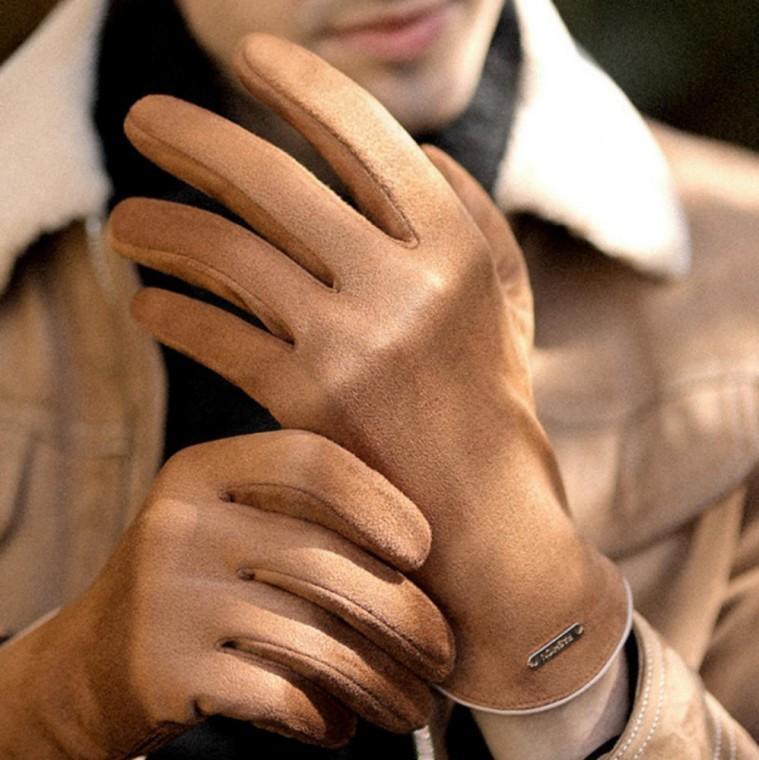 장갑 남성 스웨이드 기모 겨울 슬림 정장 고급